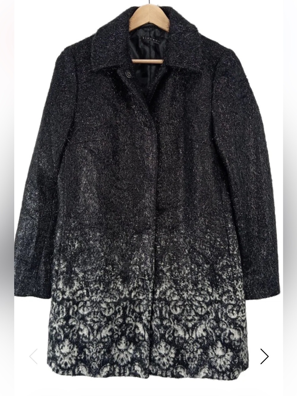 Sisley Black and Gray Ombre Pea Coat